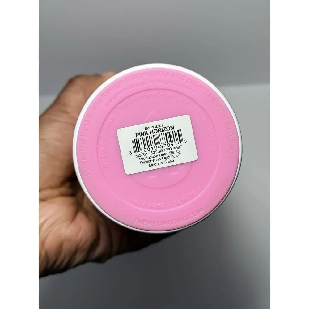 Hydrojug X Scheels PINK HORIZON 32oz Sport Traveler Tumbler Blue Purple Stripes